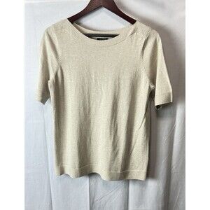 J. Jill Womens‎ S Short Sleeve Beige Sweater NWT